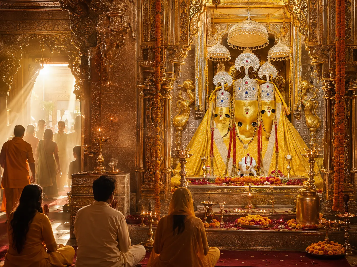 Darshan Timings at Nalkheda Maa Baglamukhi Temple Morning darshan at Nalkheda Siddha Peeth Maa Baglamukhi Temple with devotees arriving for worship