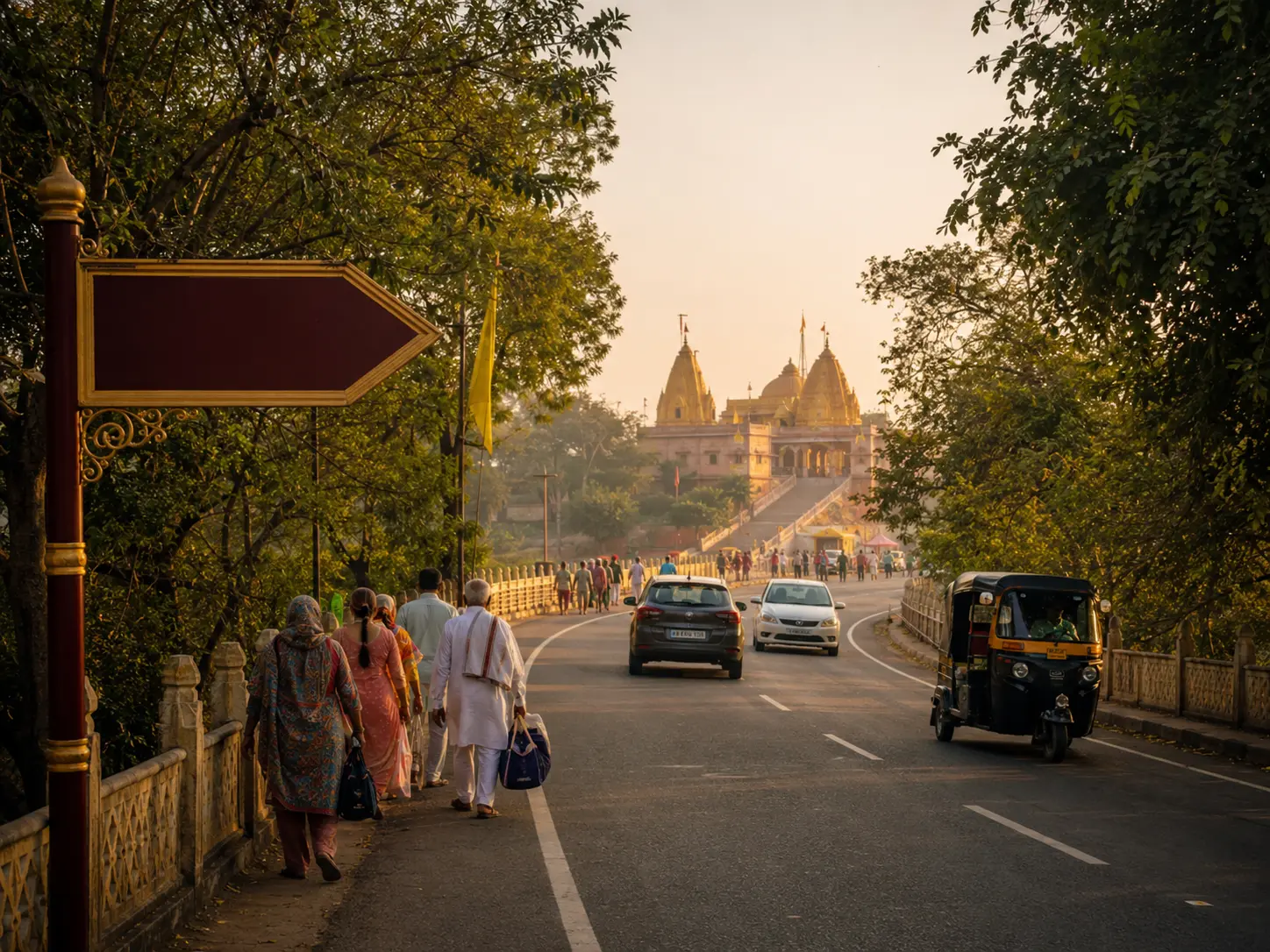 Travel Guide to Nalkheda Siddha Peeth Pilgrims travelling towards Nalkheda Maa Baglamukhi Temple by road